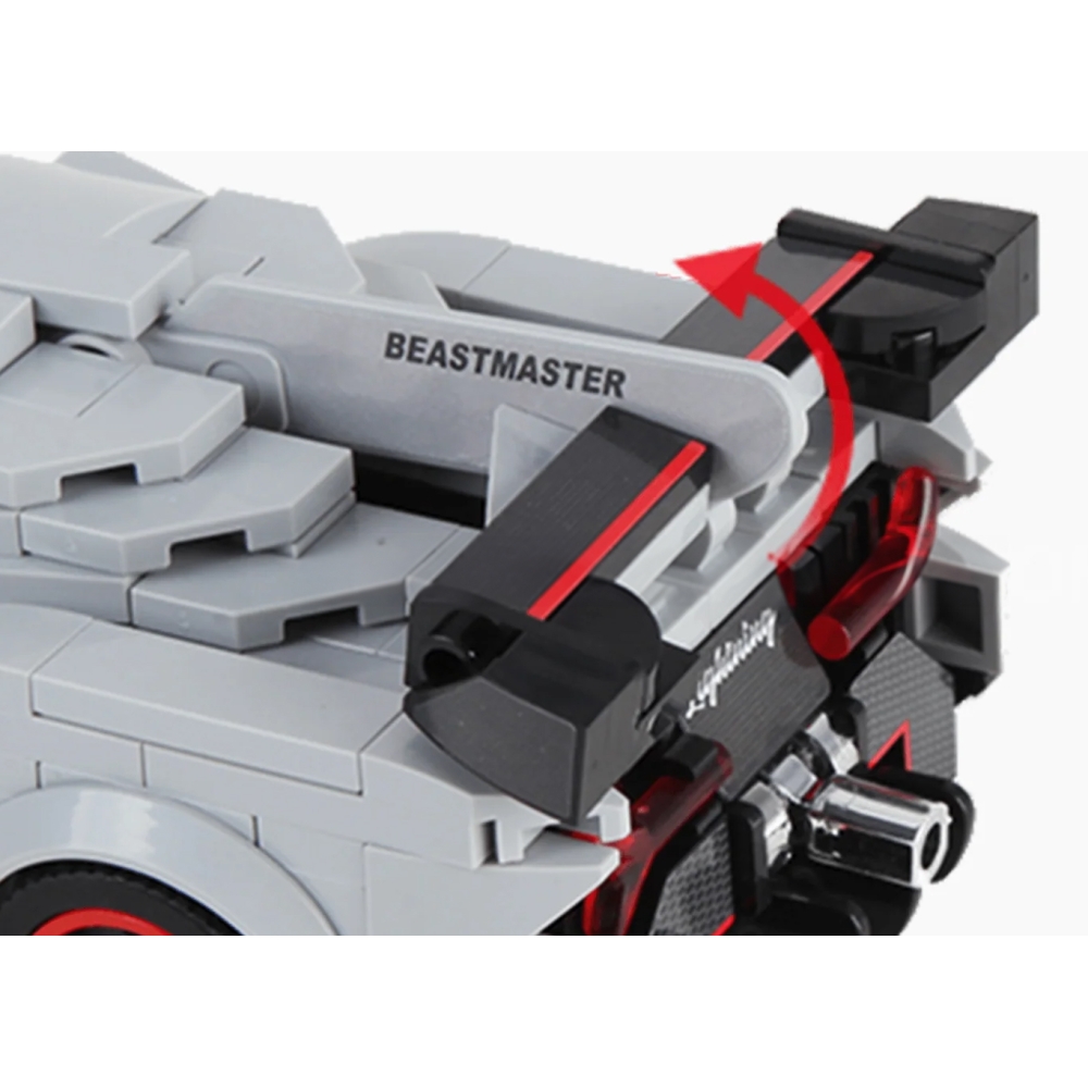 Konstruktorius Sportinis automobilis 398 el. baltas-Žaislai, Konstruktoriai, Lego, statybiniai blokai-e-vaikas