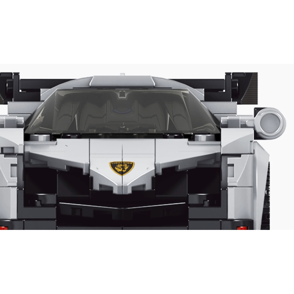 Konstruktorius Sportinis automobilis 398 el. baltas-Žaislai, Konstruktoriai, Lego, statybiniai blokai-e-vaikas