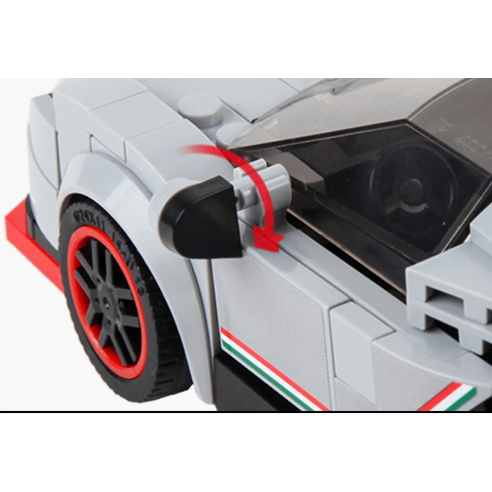 Konstruktorius Sportinis automobilis 398 el. baltas-Žaislai, Konstruktoriai, Lego, statybiniai blokai-e-vaikas