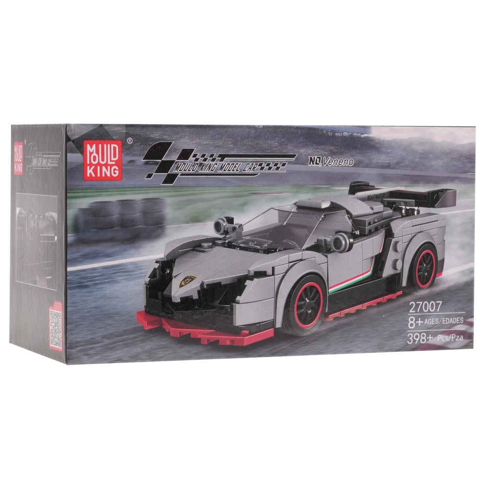 Konstruktorius Sportinis automobilis 398 el. baltas-Žaislai, Konstruktoriai, Lego, statybiniai blokai-e-vaikas