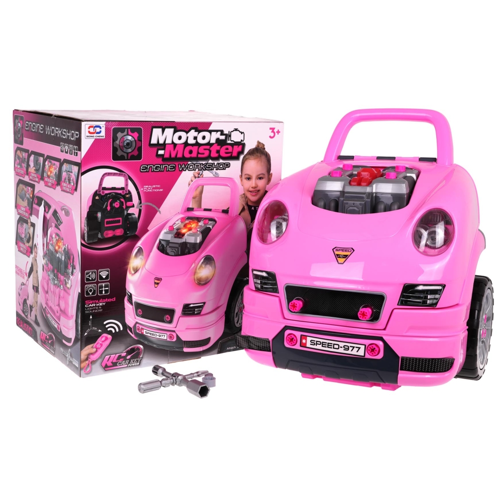 Jaunojo mechaniko dirbtuvės rožinės spalvos