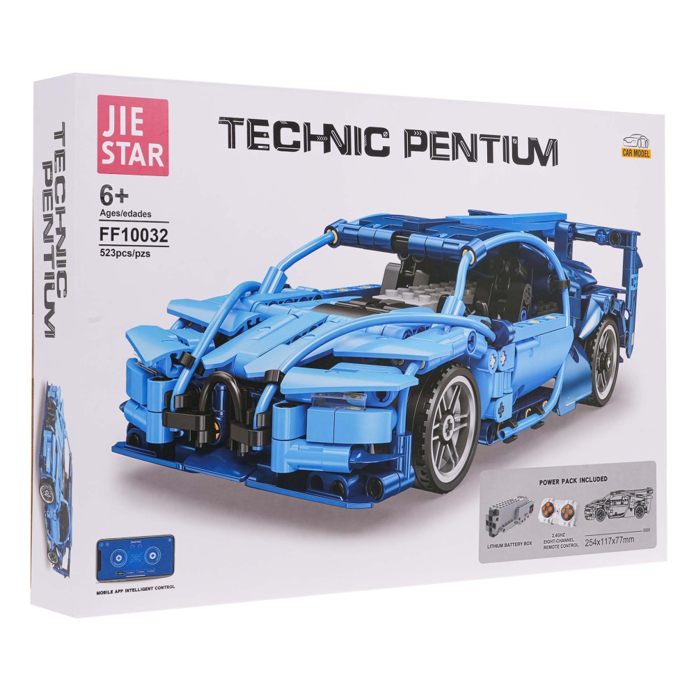 Konstruktorius Automobilis 523 el. Mėlynas-Žaislai, Konstruktoriai, Lego, statybiniai blokai-e-vaikas