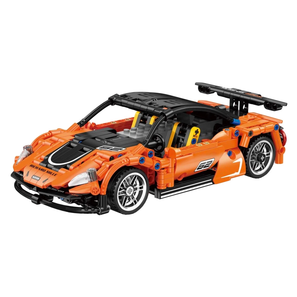 Konstruktorius Sportinis automobilis 491 el. Oranžinis-Žaislai, Konstruktoriai, Lego, statybiniai blokai-e-vaikas