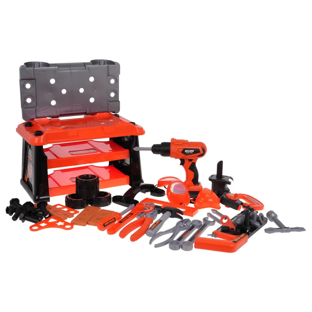 Meistro rinkinys: lagaminas/dirbtuvės 2-in-1 + priedai-Žaislai, Profesijos, buities žaislai, Meistro žaislai-e-vaikas