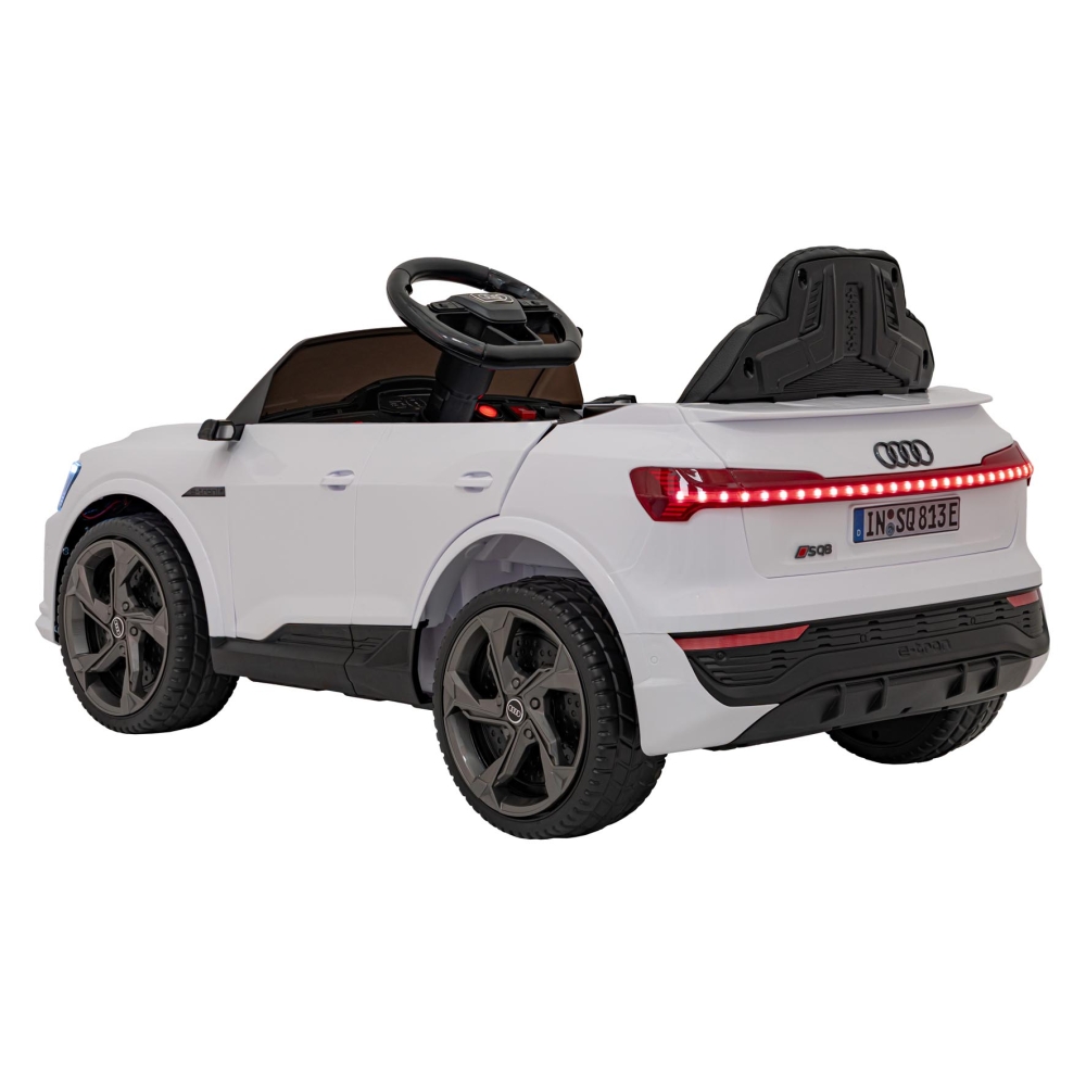 Elektromobilis Audi SQ8, White-Elektromobiliai vaikams, Visureigiai-e-vaikas
