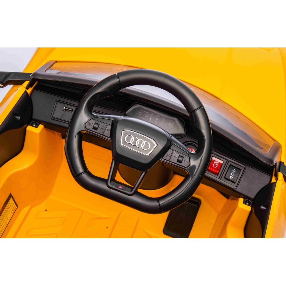 Elektromobilis Audi SQ8, Yellow 2168-Elektromobiliai vaikams, Visureigiai-e-vaikas