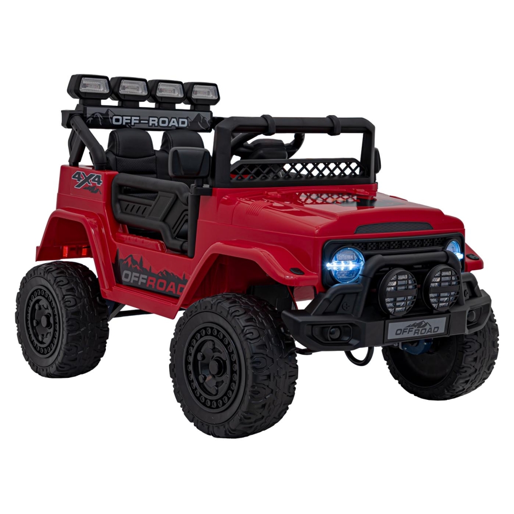 Elektromobilis CLIMBER, Red-Elektromobiliai vaikams, Visureigiai-e-vaikas