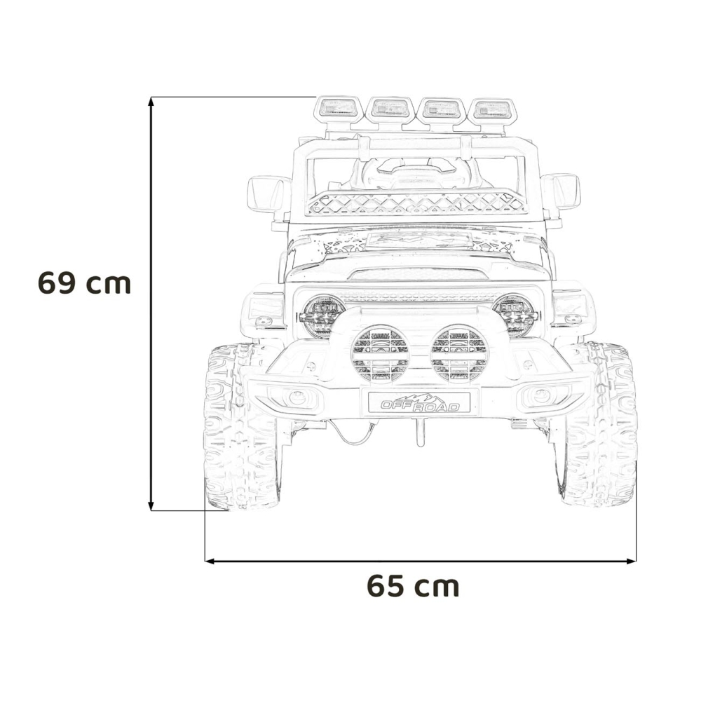 Elektromobilis CLIMBER, White-Elektromobiliai vaikams, Visureigiai-e-vaikas