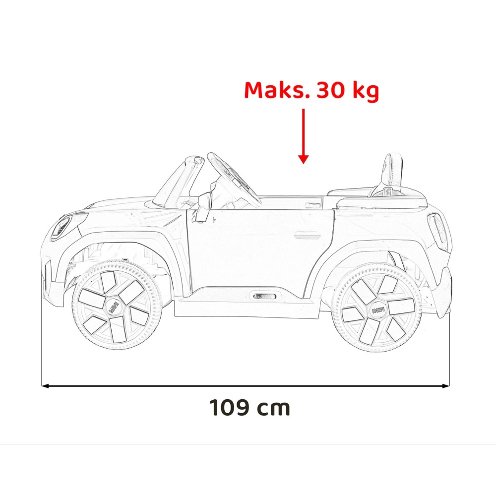 Elektromobilis Mini Concept Aceman, White-Elektromobiliai vaikams, Mašinos-e-vaikas