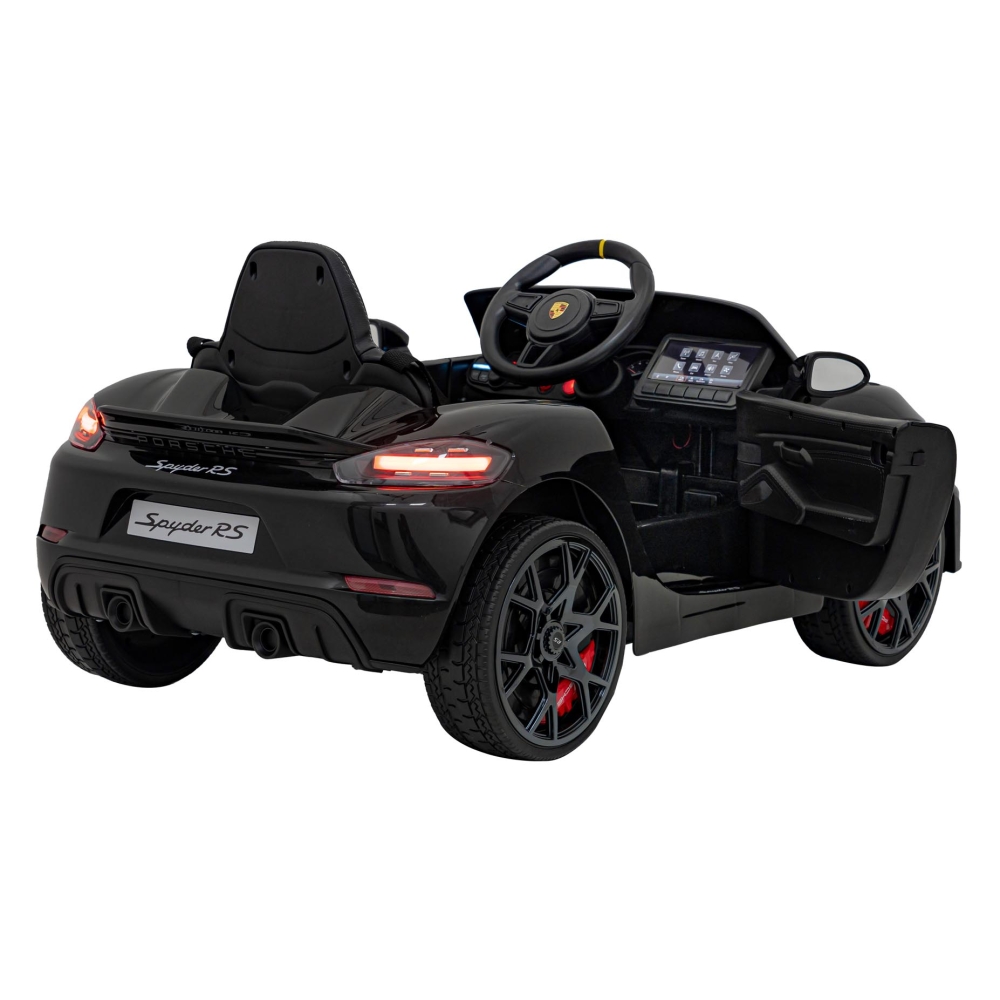 Elektromobilis Porsche Spyder RS 718, Black-Elektromobiliai vaikams, Mašinos-e-vaikas