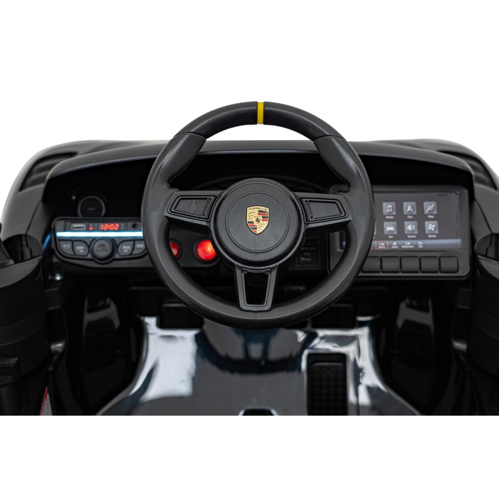 Elektromobilis Porsche Spyder RS 718, Black-Elektromobiliai vaikams, Mašinos-e-vaikas