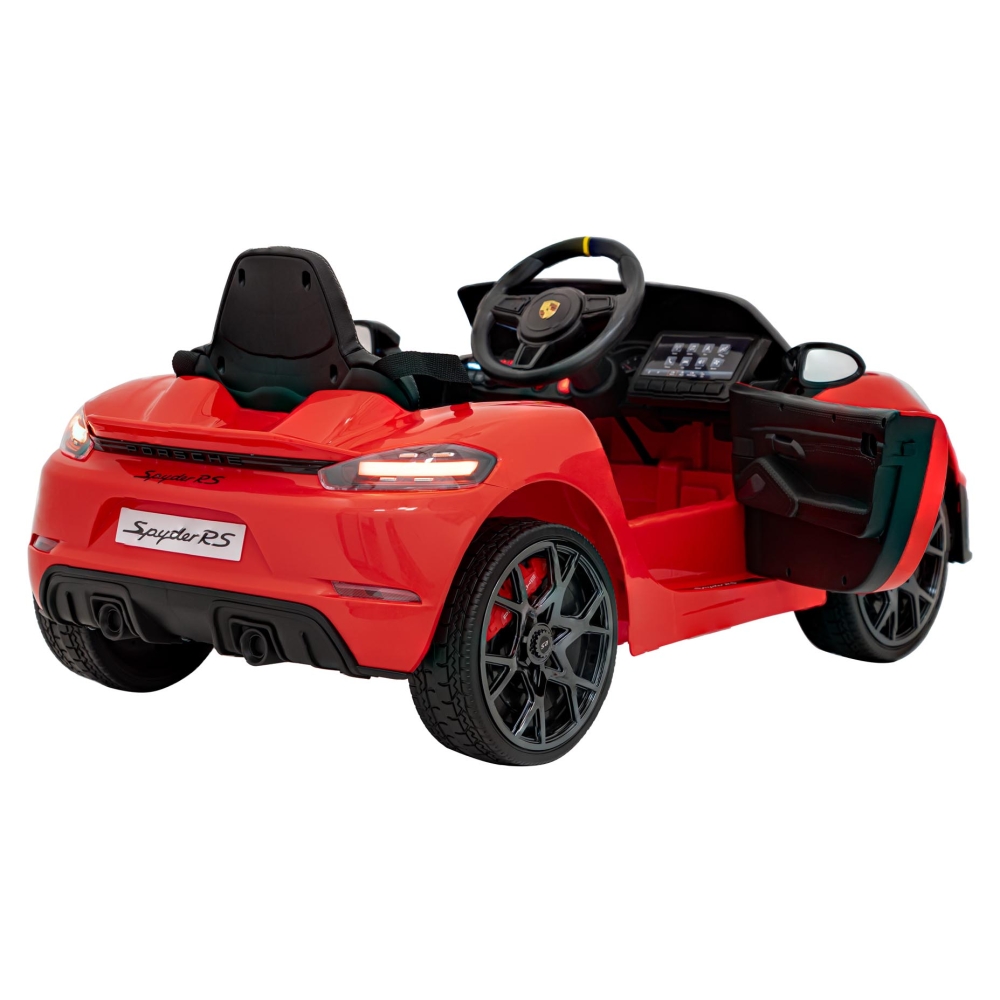 Elektromobilis Porsche Spyder RS 718, Red-Elektromobiliai vaikams, Mašinos-e-vaikas