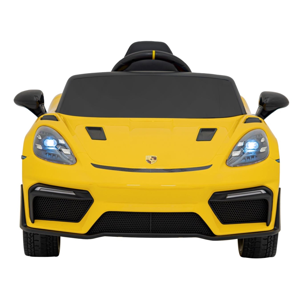 Elektromobilis Porsche Spyder RS 718, Yellow-Elektromobiliai vaikams, Mašinos-e-vaikas