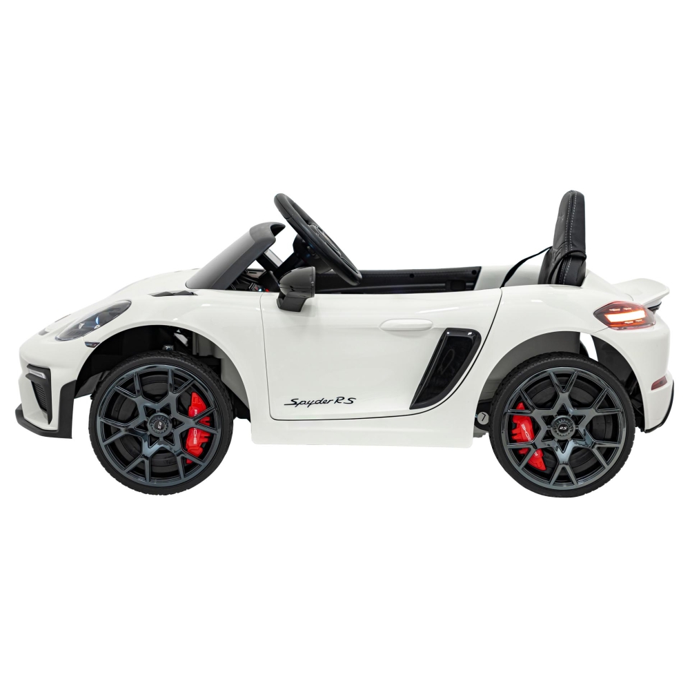 Elektromobilis Porsche 718, lakuotas baltas-Elektromobiliai vaikams, Mašinos-e-vaikas