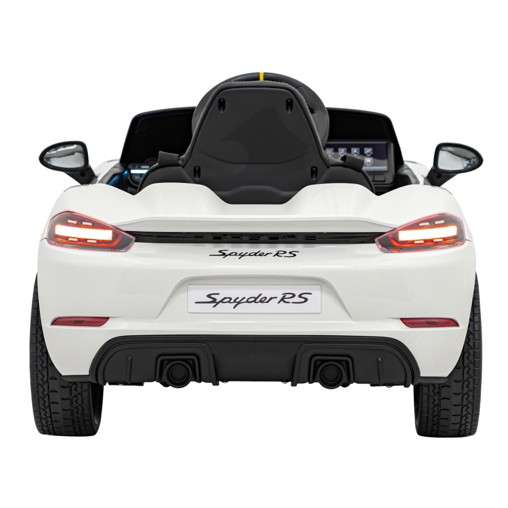 Elektromobilis Porsche 718, lakuotas baltas-Elektromobiliai vaikams, Mašinos-e-vaikas