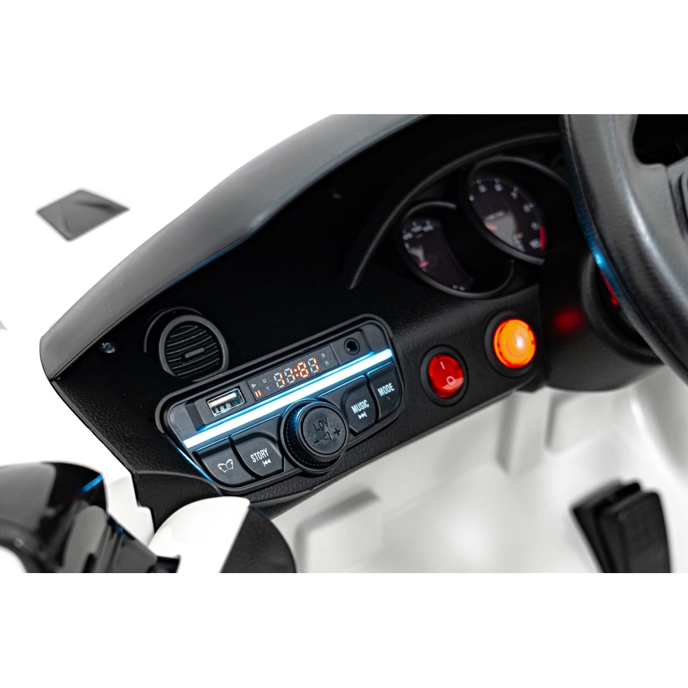 Elektromobilis Porsche 718, lakuotas baltas-Elektromobiliai vaikams, Mašinos-e-vaikas