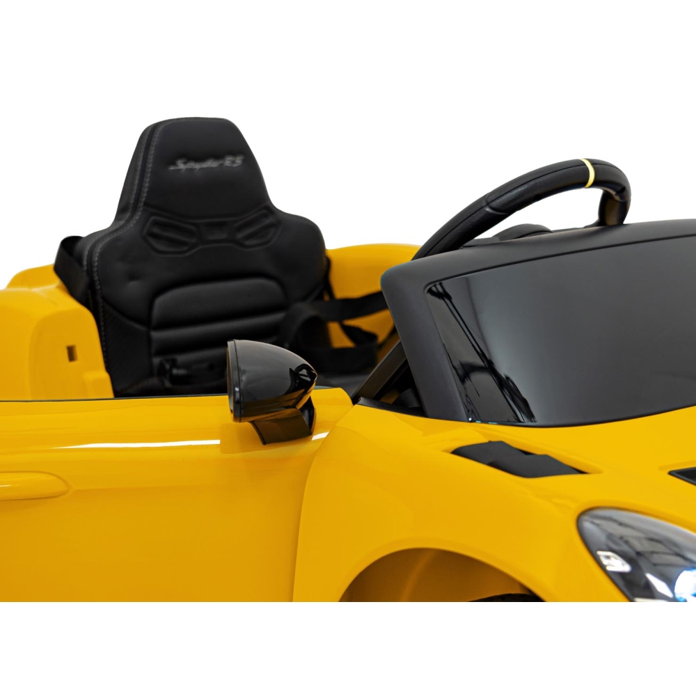 Elektromobilis Porsche 718, lakuotas geltonas-Elektromobiliai vaikams, Mašinos-e-vaikas