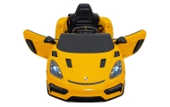 Elektromobilis Porsche 718, lakuotas geltonas-Elektromobiliai vaikams, Mašinos-e-vaikas