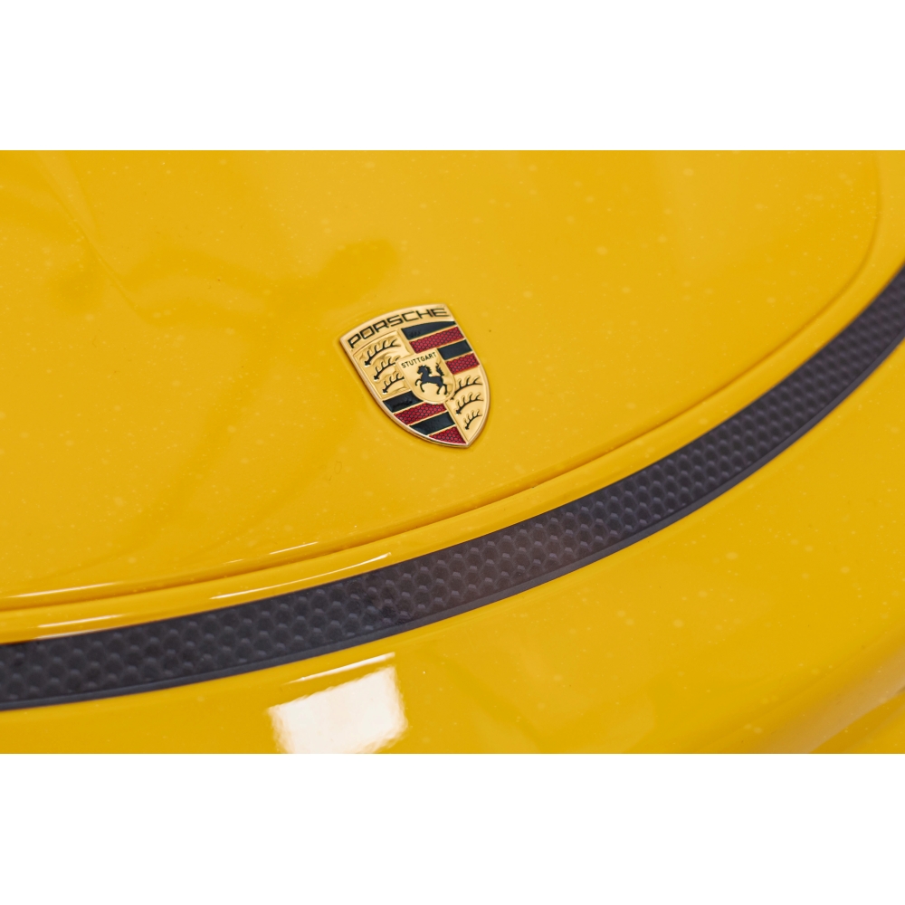 Elektromobilis Porsche 718, lakuotas geltonas-Elektromobiliai vaikams, Mašinos-e-vaikas