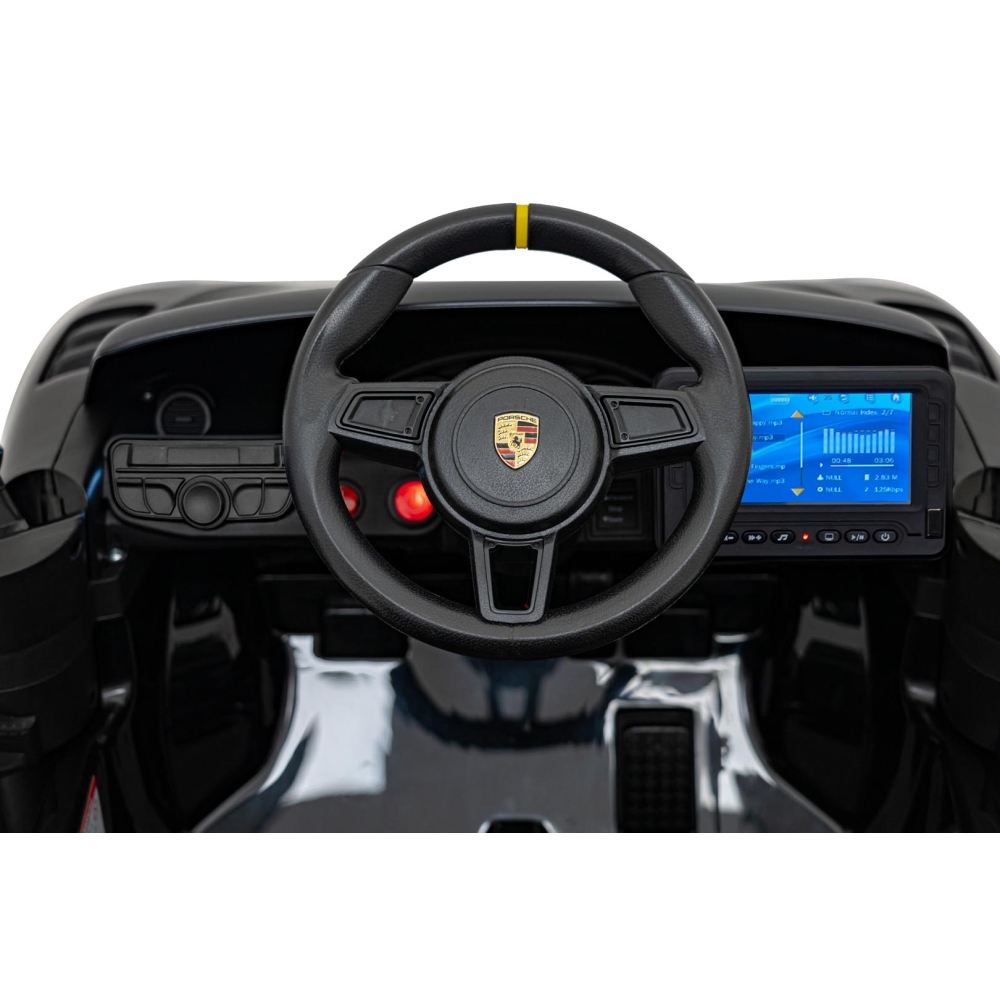 Elektromobilis Porsche 718 MP4, Black-Elektromobiliai vaikams, Mašinos-e-vaikas