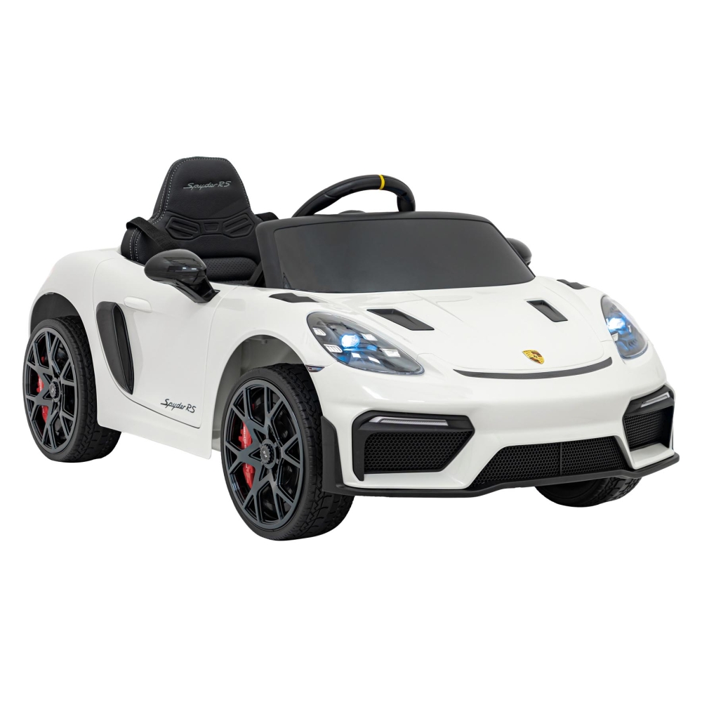 Elektromobilis Porsche 718 MP4, White-Elektromobiliai vaikams, Mašinos-e-vaikas