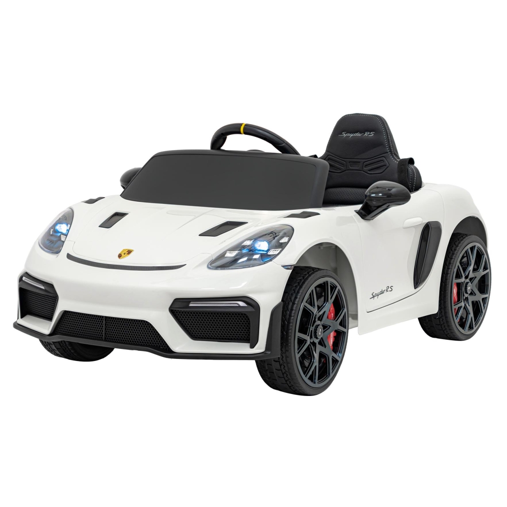 Elektromobilis Porsche 718 MP4, White-Elektromobiliai vaikams, Mašinos-e-vaikas