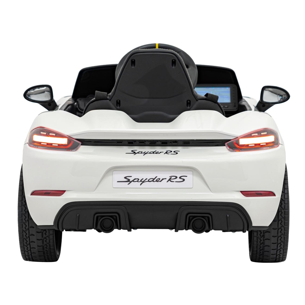 Elektromobilis Porsche 718 MP4, White-Elektromobiliai vaikams, Mašinos-e-vaikas