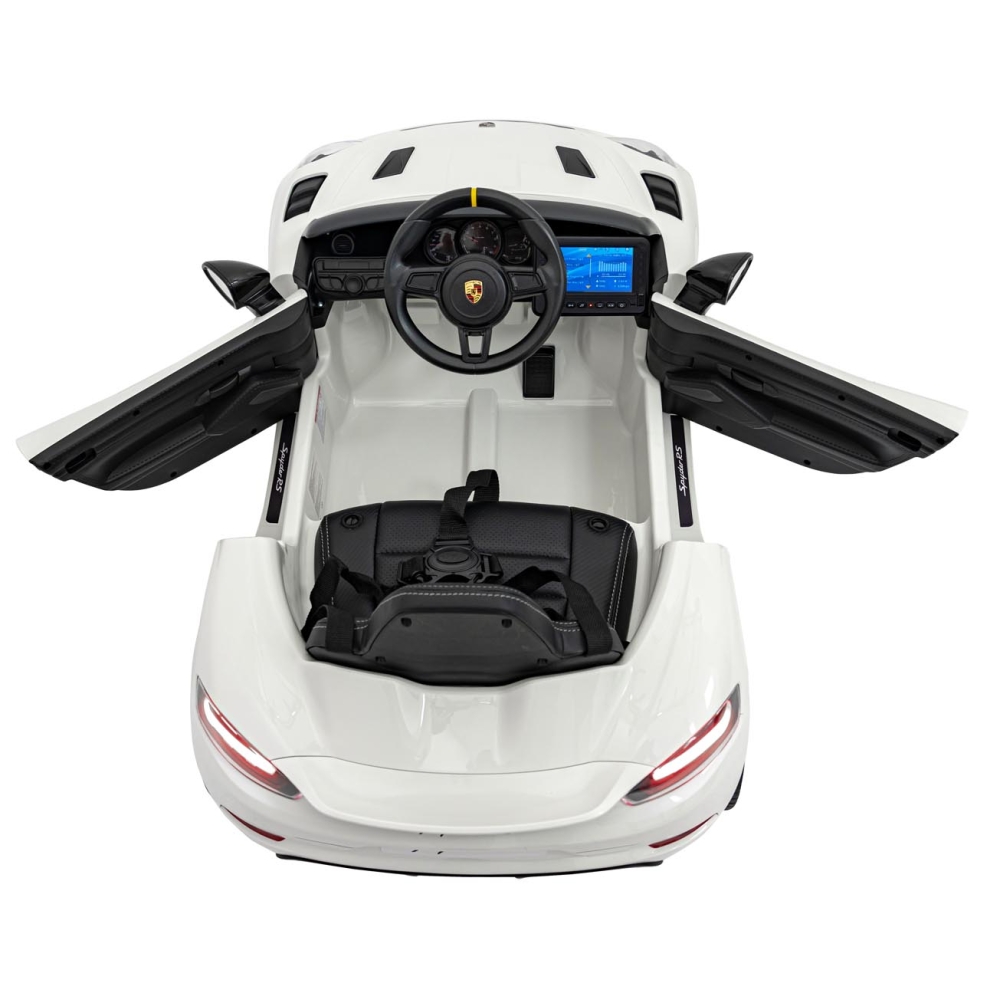 Elektromobilis Porsche 718 MP4, White-Elektromobiliai vaikams, Mašinos-e-vaikas