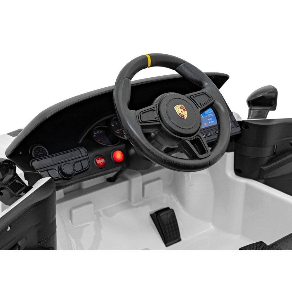 Elektromobilis Porsche 718 MP4, White-Elektromobiliai vaikams, Mašinos-e-vaikas