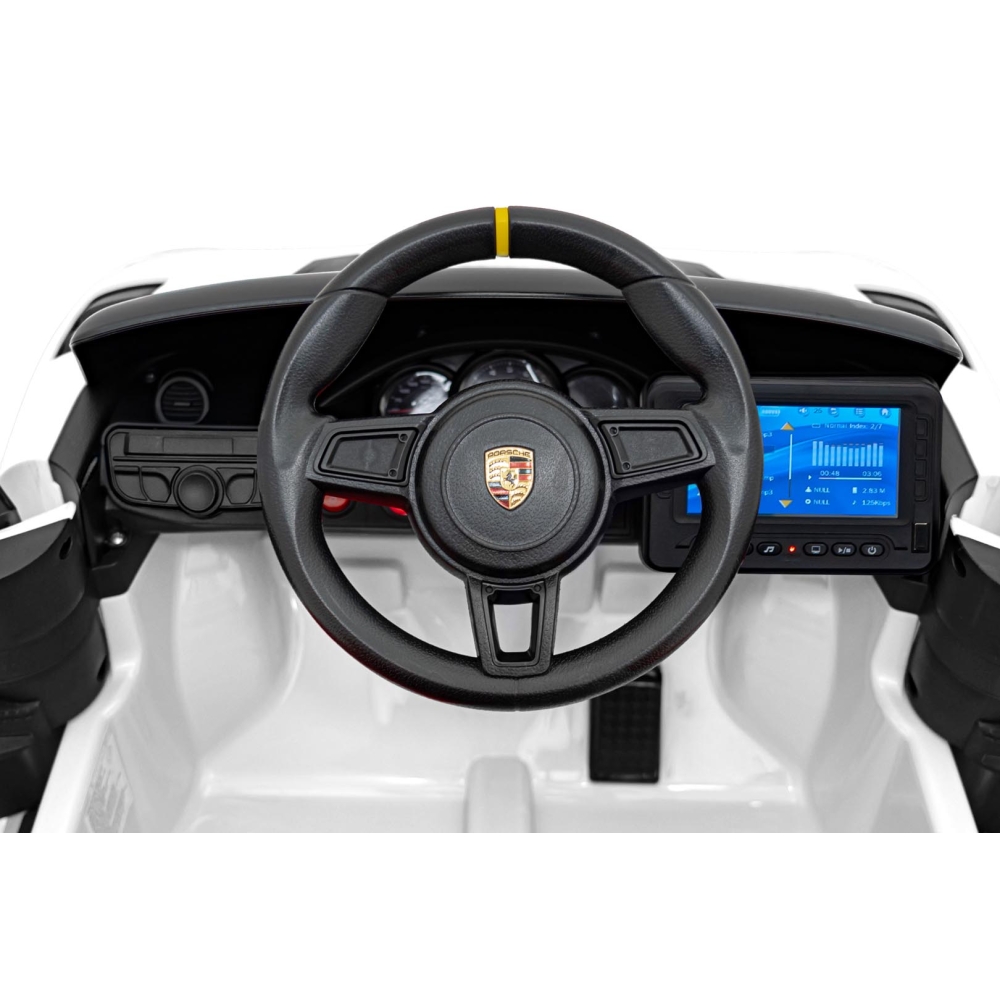 Elektromobilis Porsche 718 MP4, White-Elektromobiliai vaikams, Mašinos-e-vaikas