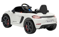 Elektromobilis Porsche 718 MP4, White-Elektromobiliai vaikams, Mašinos-e-vaikas