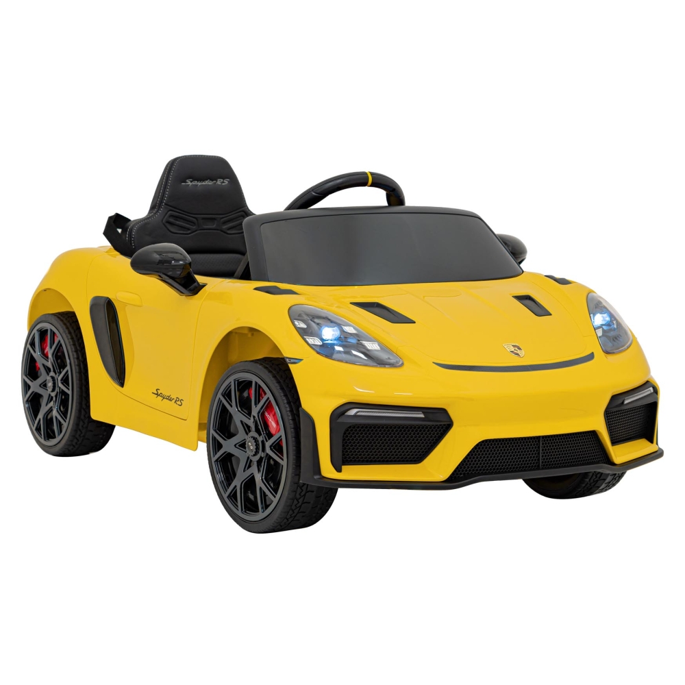 Elektromobilis Porsche 718 MP4, Yellow-Elektromobiliai vaikams, Mašinos-e-vaikas