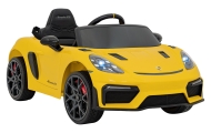Elektromobilis Porsche 718 MP4, Yellow-Elektromobiliai vaikams, Mašinos-e-vaikas
