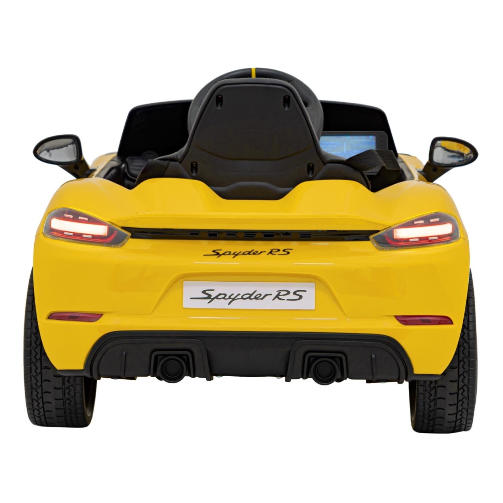 Elektromobilis Porsche 718 MP4, Yellow-Elektromobiliai vaikams, Mašinos-e-vaikas