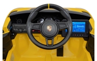 Elektromobilis Porsche 718 MP4, Yellow-Elektromobiliai vaikams, Mašinos-e-vaikas
