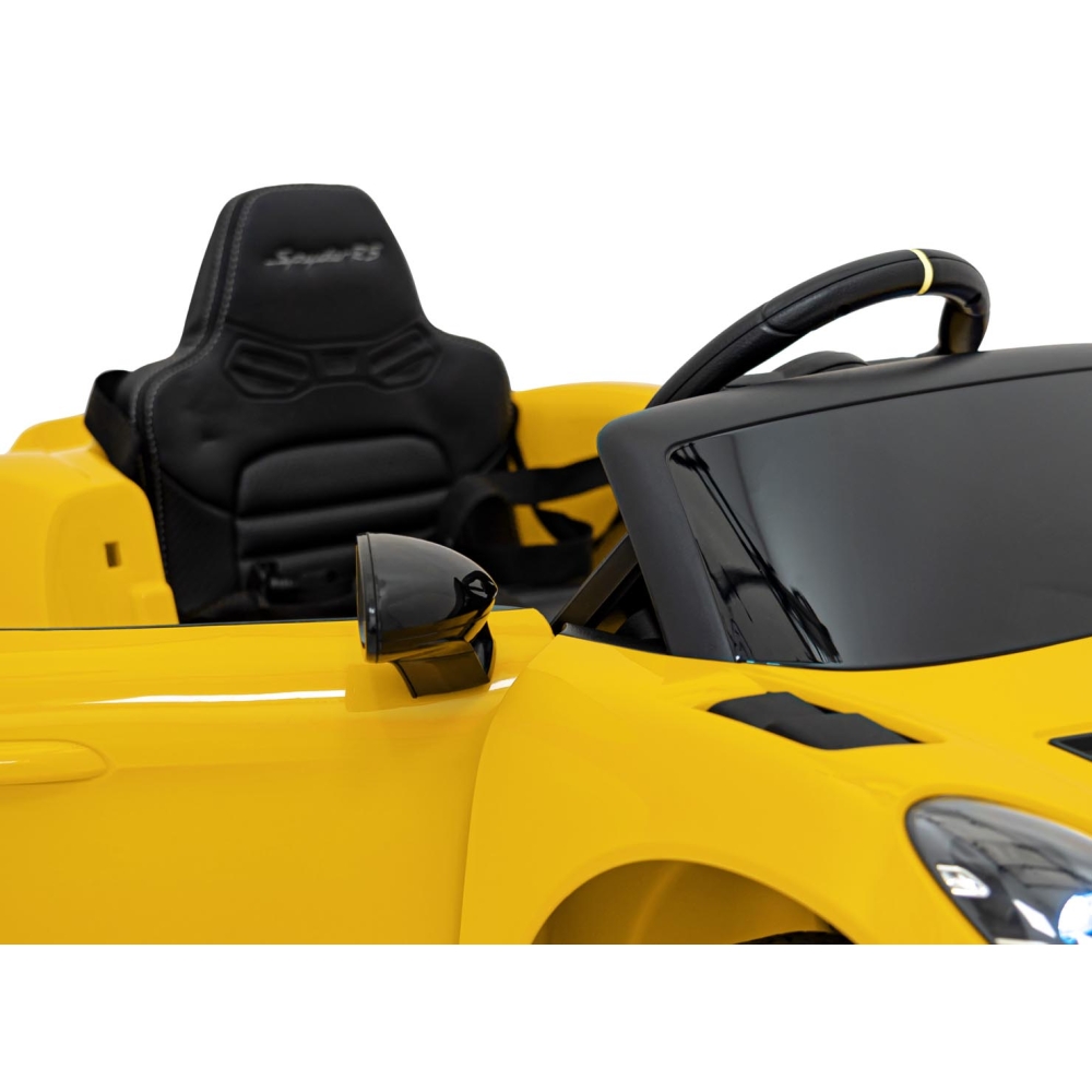 Elektromobilis Porsche 718 MP4, Yellow-Elektromobiliai vaikams, Mašinos-e-vaikas