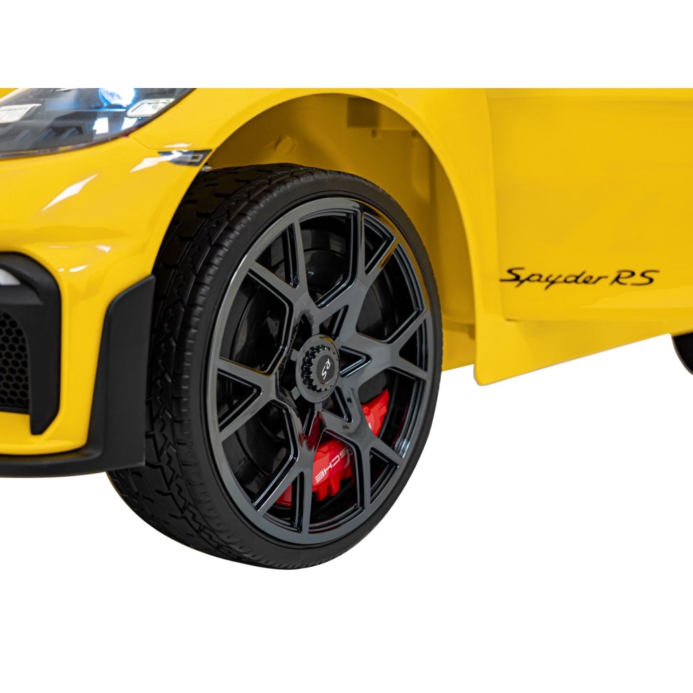Elektromobilis Porsche 718 MP4, Yellow-Elektromobiliai vaikams, Mašinos-e-vaikas