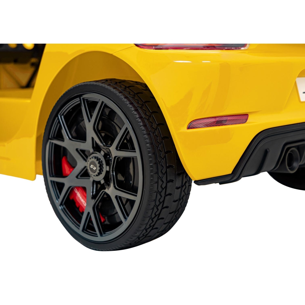 Elektromobilis Porsche 718 MP4, Yellow-Elektromobiliai vaikams, Mašinos-e-vaikas