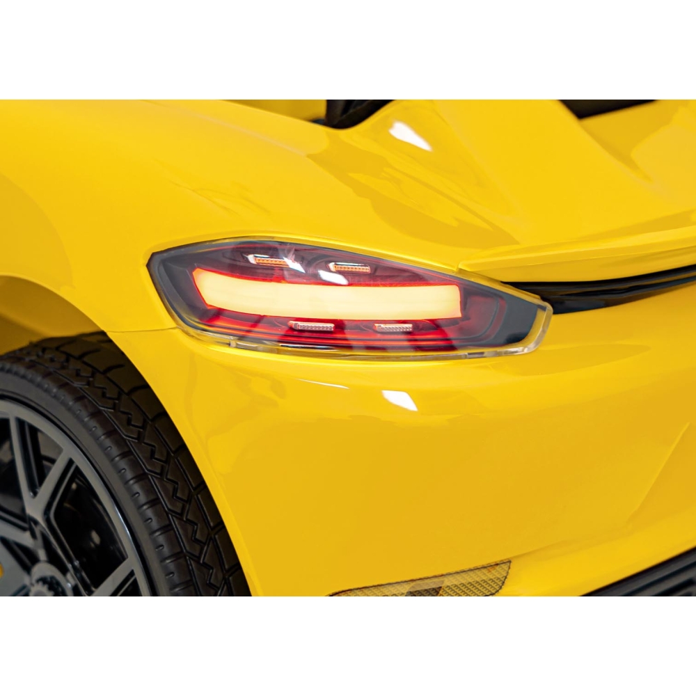 Elektromobilis Porsche 718 MP4, Yellow-Elektromobiliai vaikams, Mašinos-e-vaikas