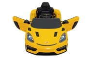 Elektromobilis Porsche 718 MP4, Yellow-Elektromobiliai vaikams, Mašinos-e-vaikas