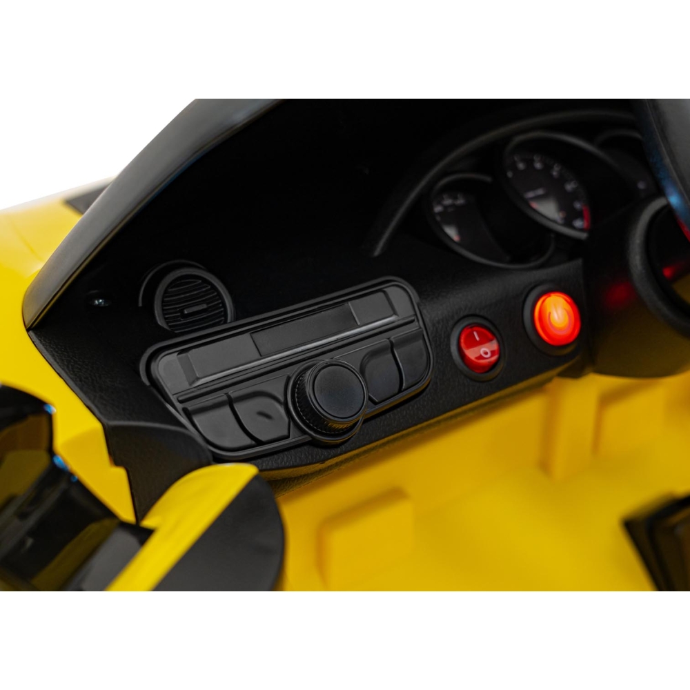 Elektromobilis Porsche 718 MP4, Yellow-Elektromobiliai vaikams, Mašinos-e-vaikas
