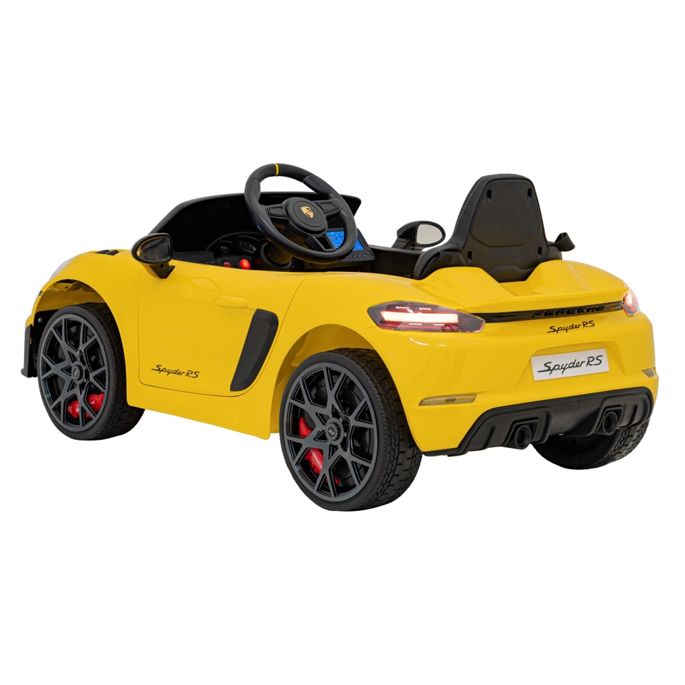 Elektromobilis Porsche 718 MP4, Yellow-Elektromobiliai vaikams, Mašinos-e-vaikas