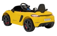 Elektromobilis Porsche 718 MP4, Yellow-Elektromobiliai vaikams, Mašinos-e-vaikas
