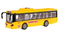 Geltonas autobusas su šviesomis ir garso funkcija