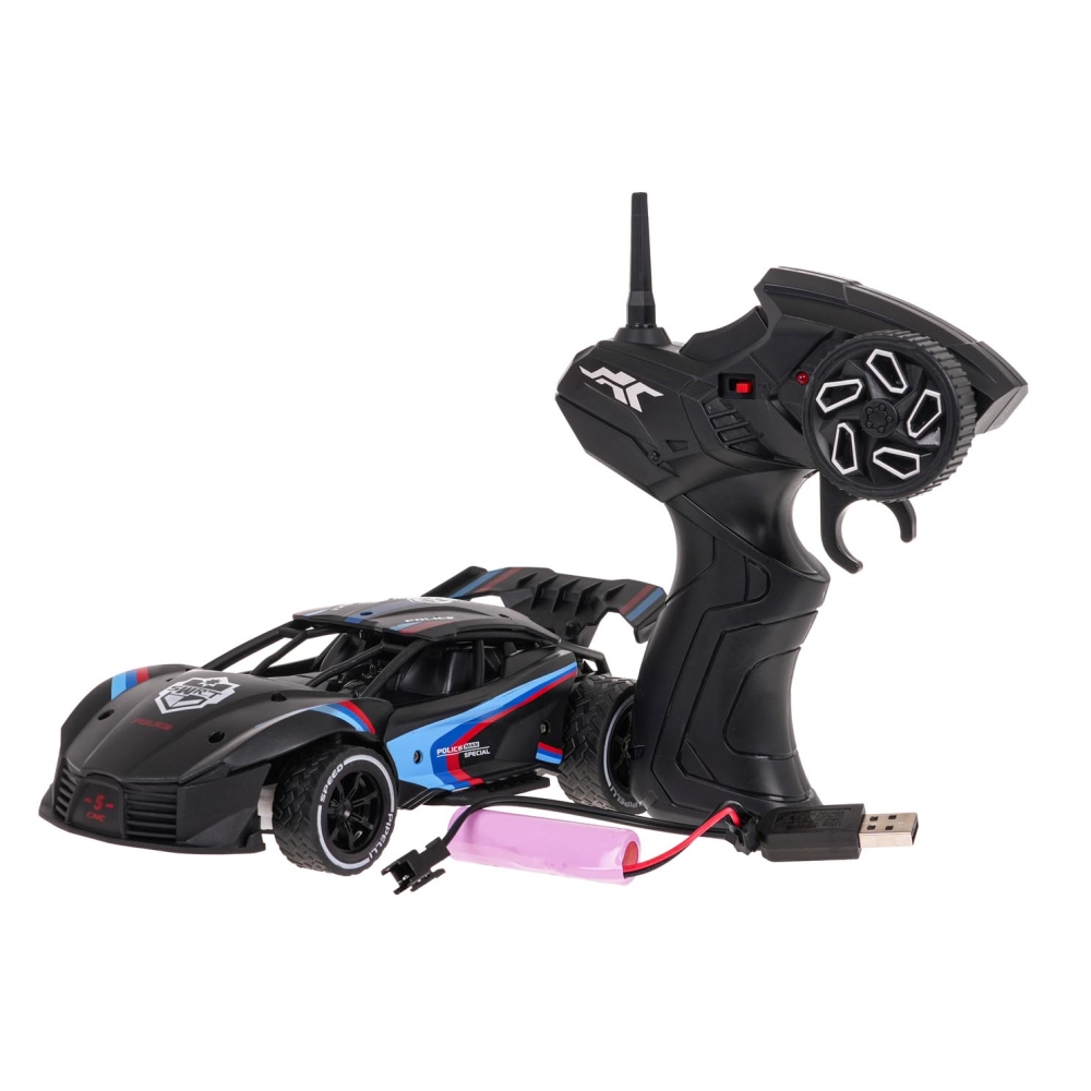 Nuotoliniu būdu valdomas Greitasis metalinis automobilis 1:20 R/C, Juodas