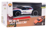 Nuotoliniu būdu valdomas Greitasis metalinis automobilis 1:20 R/C, Baltas
