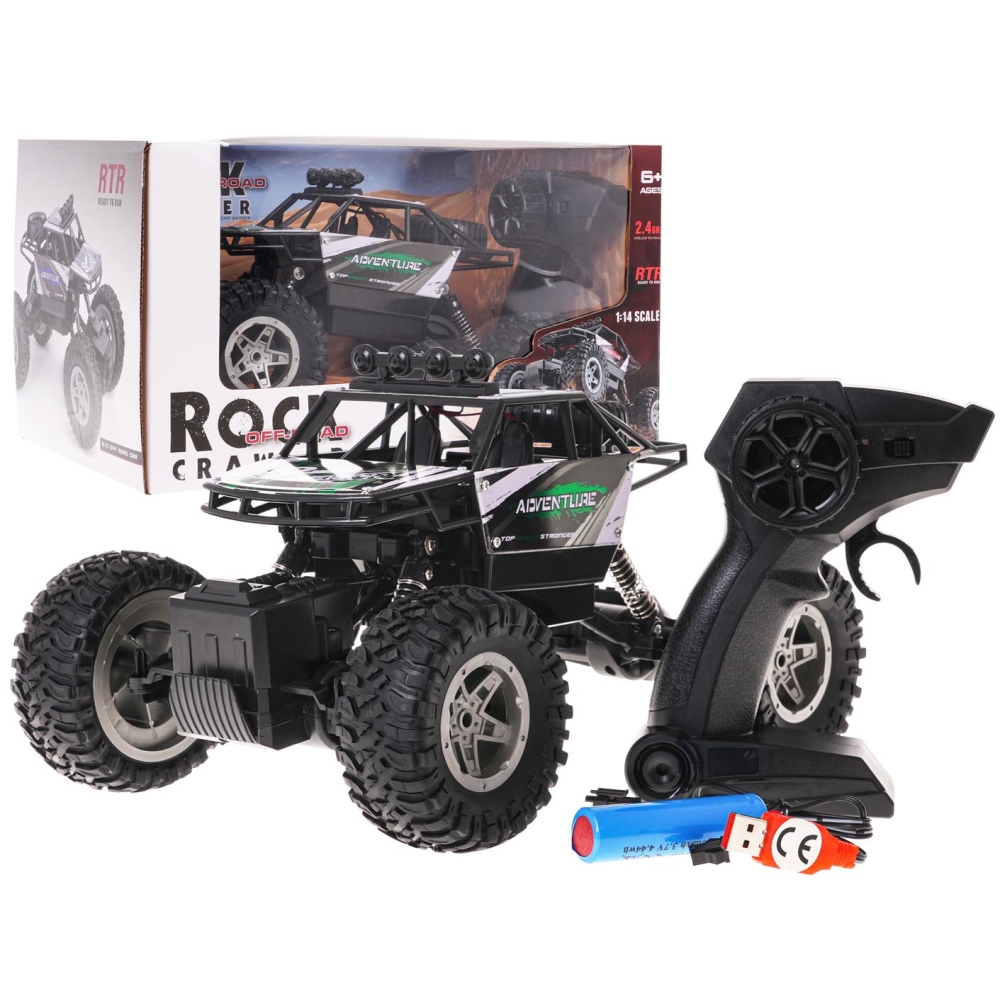 Nuotoliniu būdu valdomas Vikšrinis 1:14 Rock SHAKE R/C, žalias