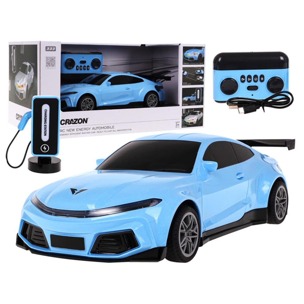 R/C automobilis + įkrovimo stotelė, mėlyna