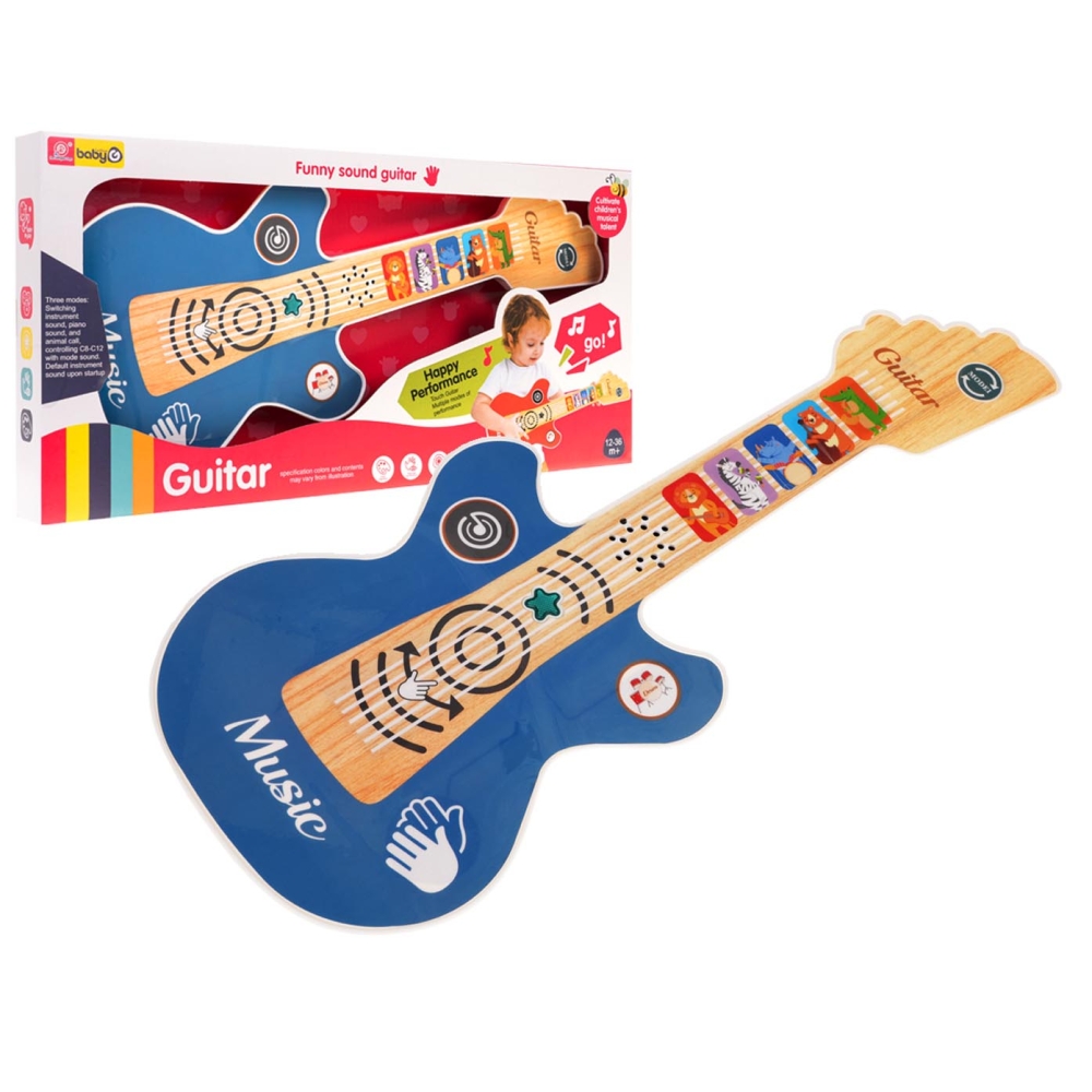 Vaikams skirta gitara su šviesų funkcija