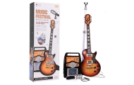 Gitaros ir stiprintuvo rinkinys, rudos spalvos-Žaislai, Muzikiniai-e-vaikas
